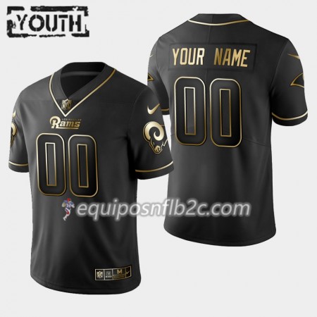 Camiseta Niño NFL Los Angeles Rams Personalizar Nike Negro Golden Edition